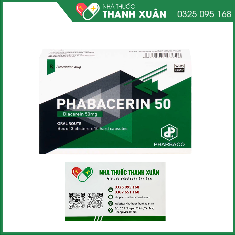Phabacerin 50 điều trị thoái hóa khớp